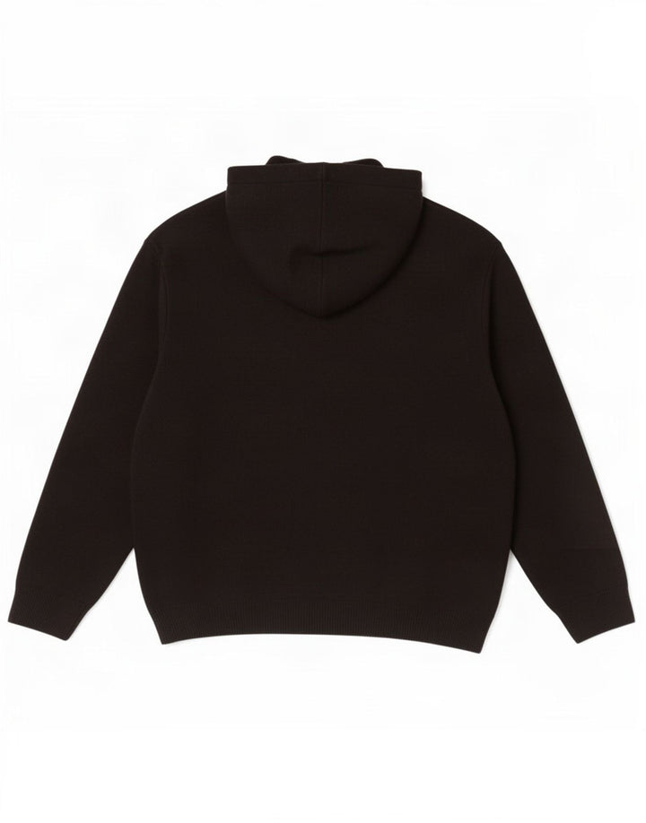 Zara Mens Hooded Jumper Sweater Medium Black Viscose