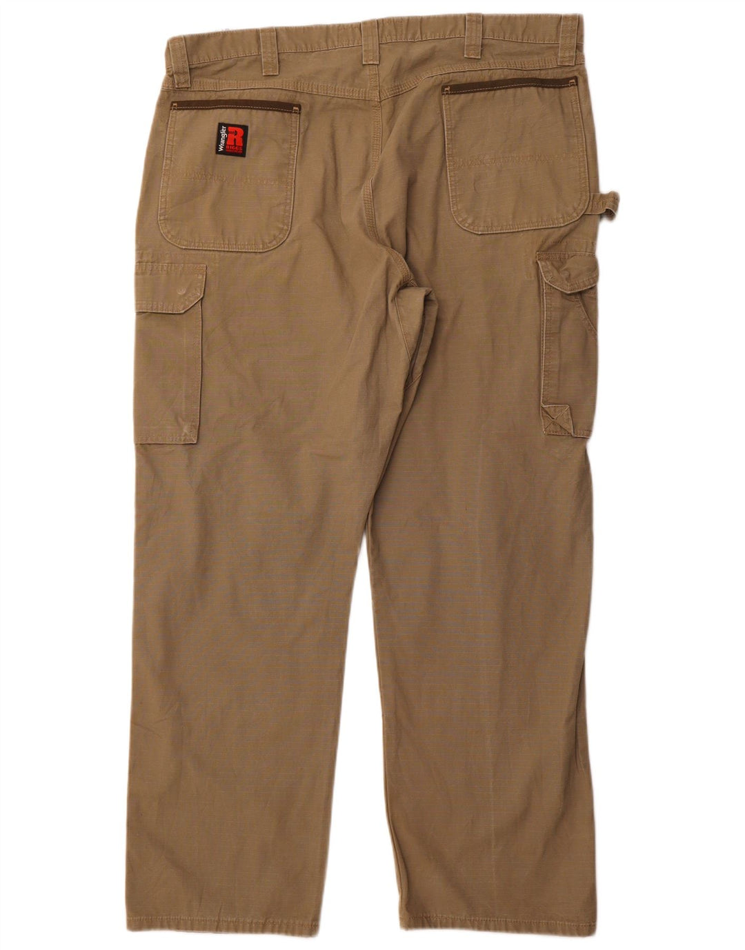 WRANGLER Mens Straight Cargo Trousers W40 L32 Beige Cotton