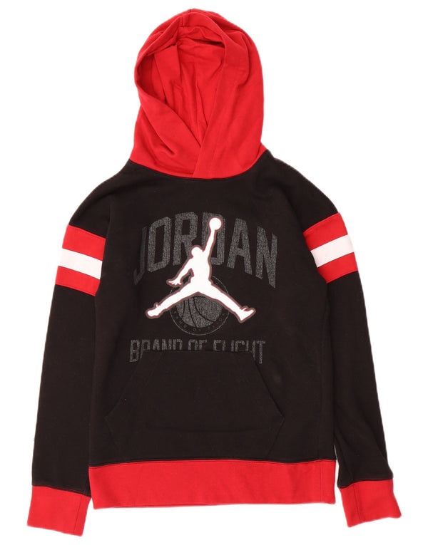 Jordan Boys Air Graphic Hoodie Jumper 10-11 Years Medium Black Colourblock