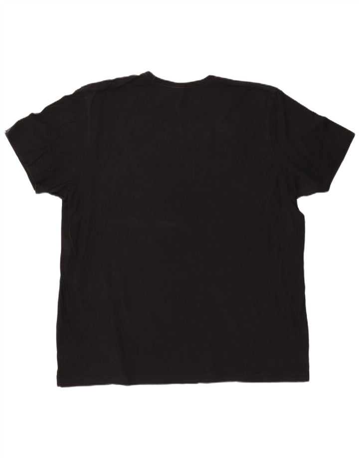 ADIDAS Mens Graphic T-Shirt Top 2XL Black Cotton
