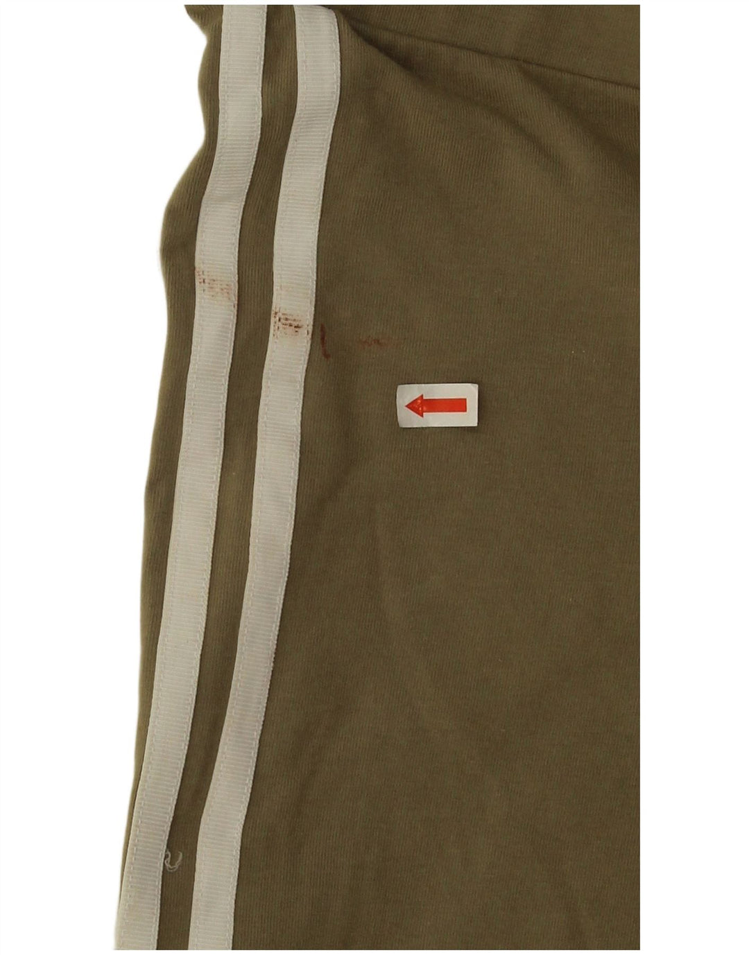 Adidas Womens Leggings UK 12 Medium Khaki Cotton