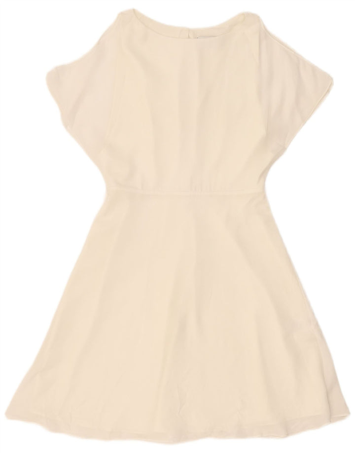 Reiss Womens A-Line Dress UK 10 Small Off White Polyester
