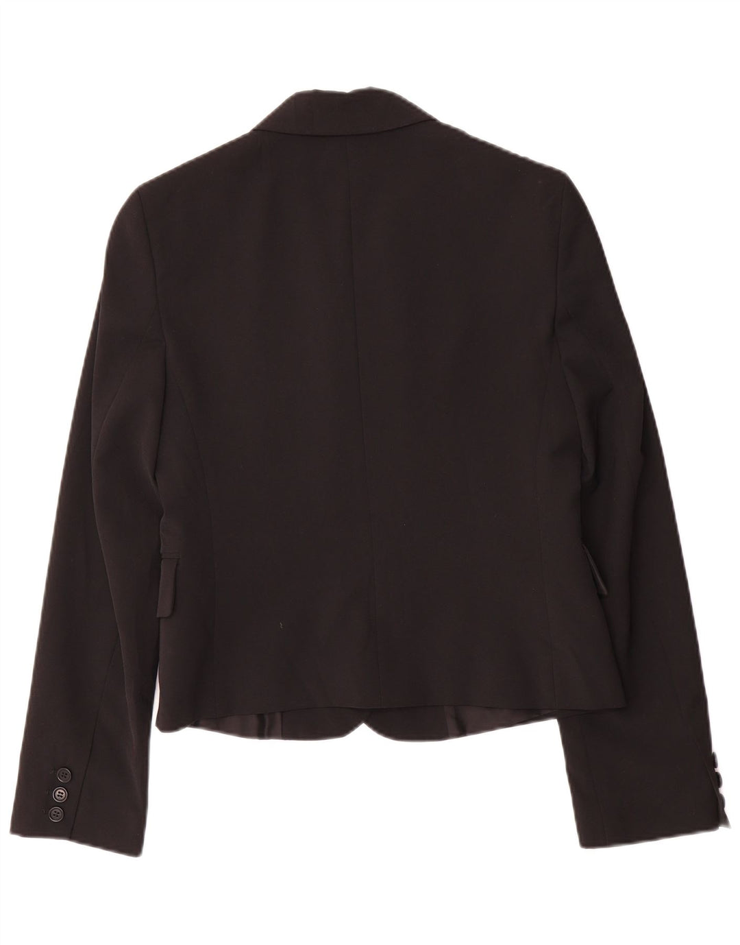 BENETTON Womens 3 Button Blazer Jacket IT 44 Medium Black Polyester