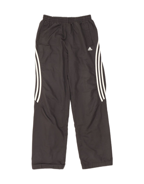 Adidas Boys Tracksuit Trousers 15-16 Years Black Polyester