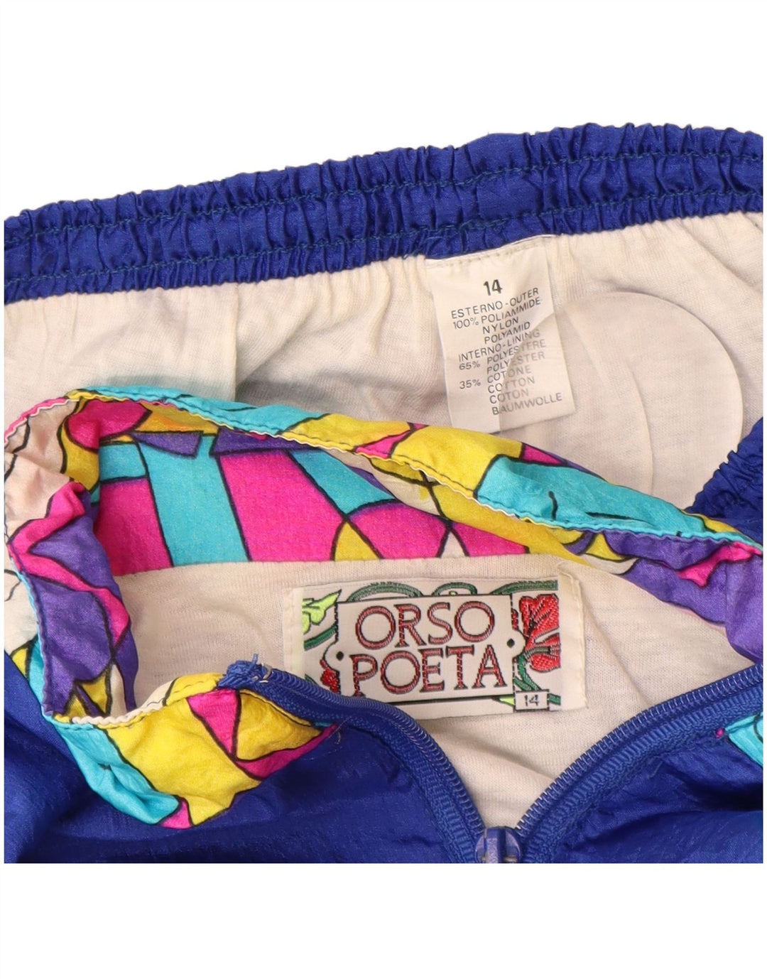 ORSO POETA  Boys Full Tracksuit 13-14 Years Blue Colourblock Polyamide