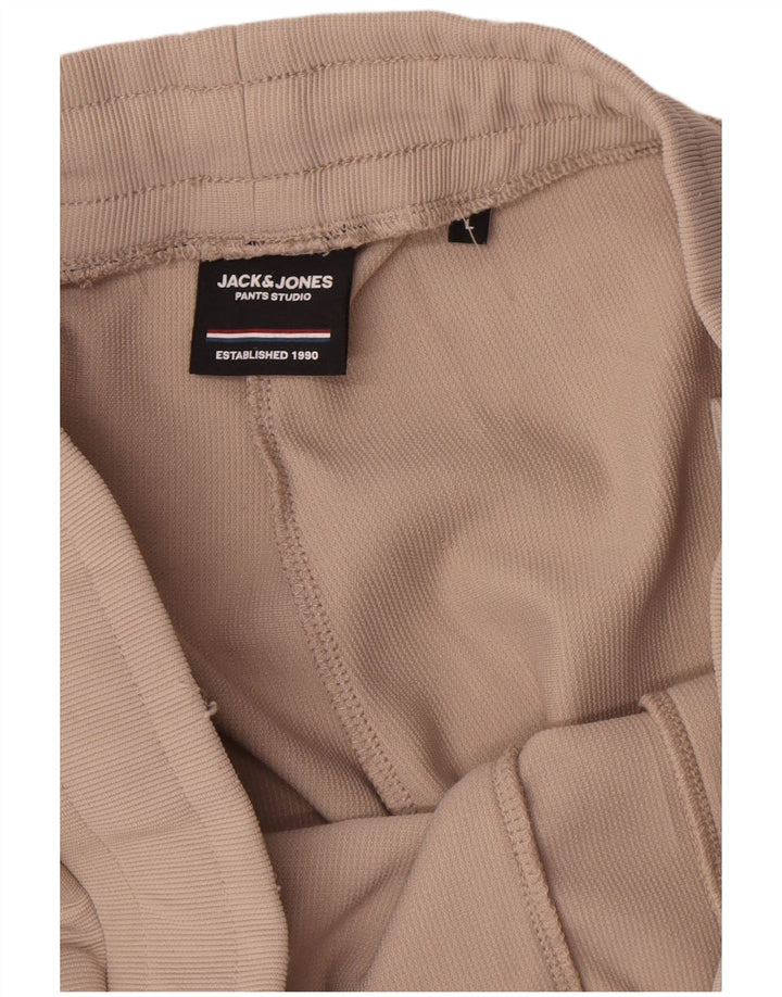 Jack & Jones Mens Tracksuit Trousers Large Beige Polyester
