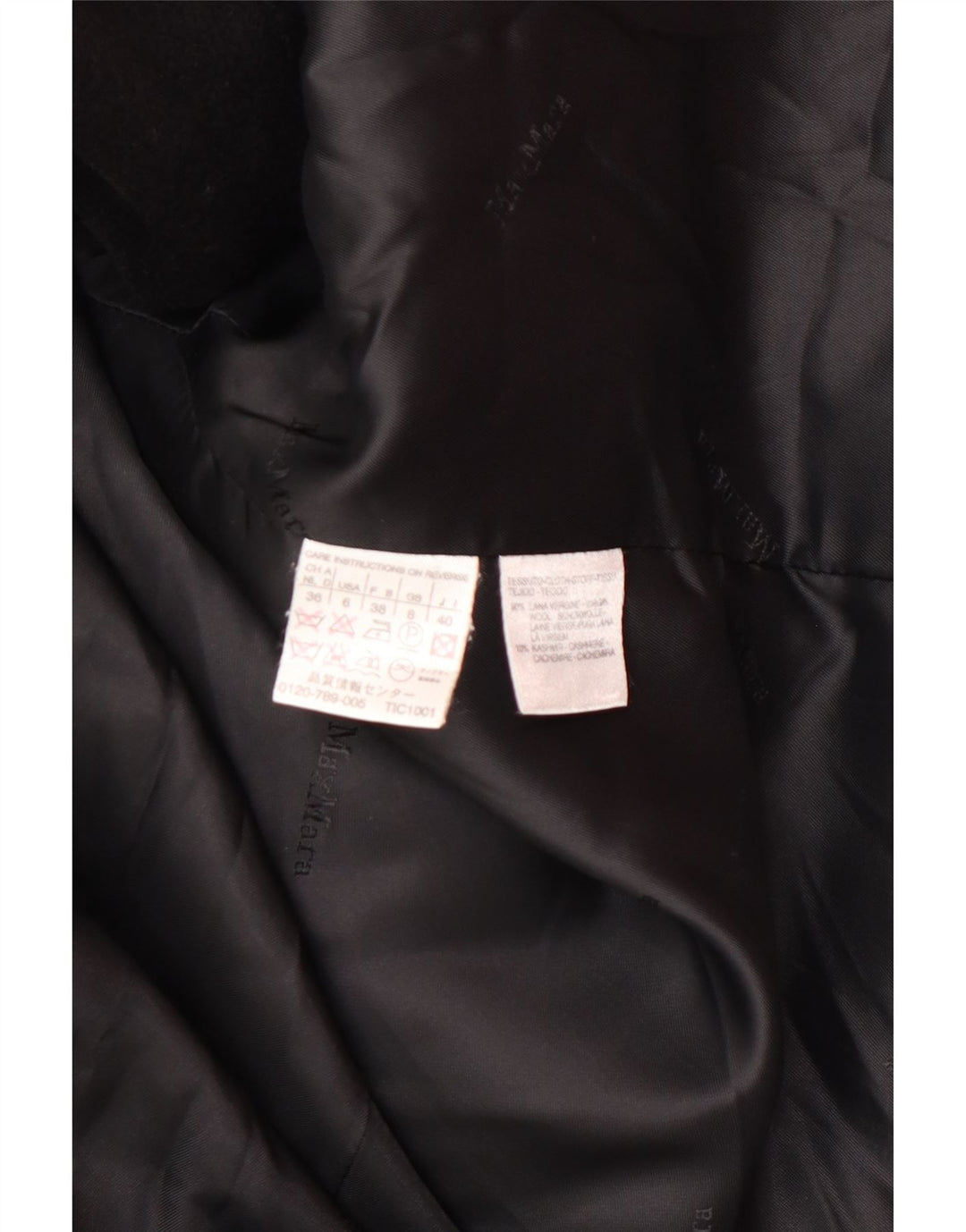 MAX MARA Womens Overcoat UK 8 Small Black Wool Classic