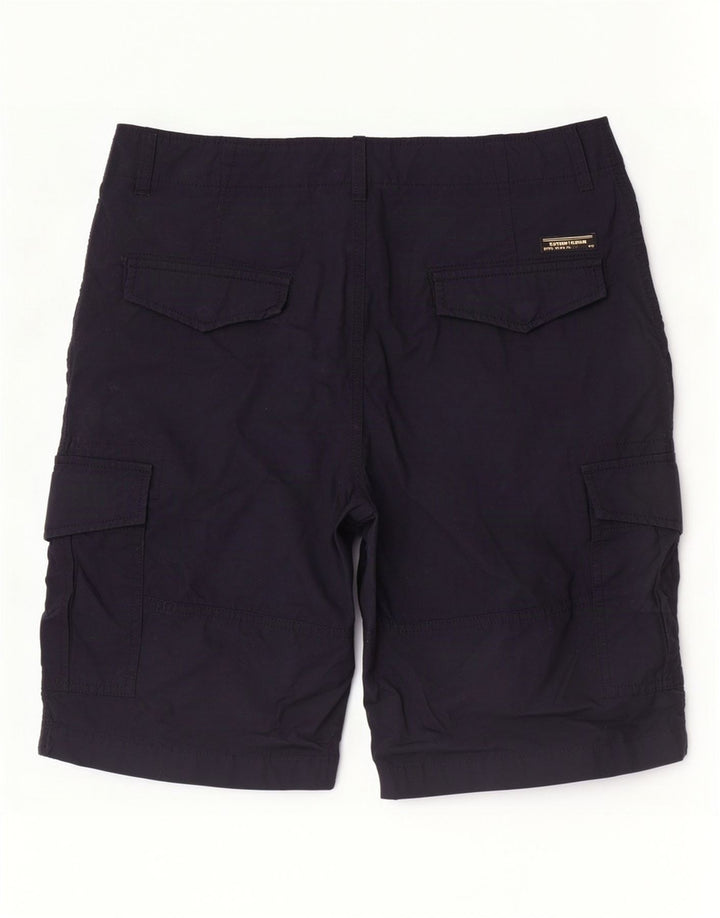Superdry Mens Cargo Shorts W32 Medium Navy Blue Cotton