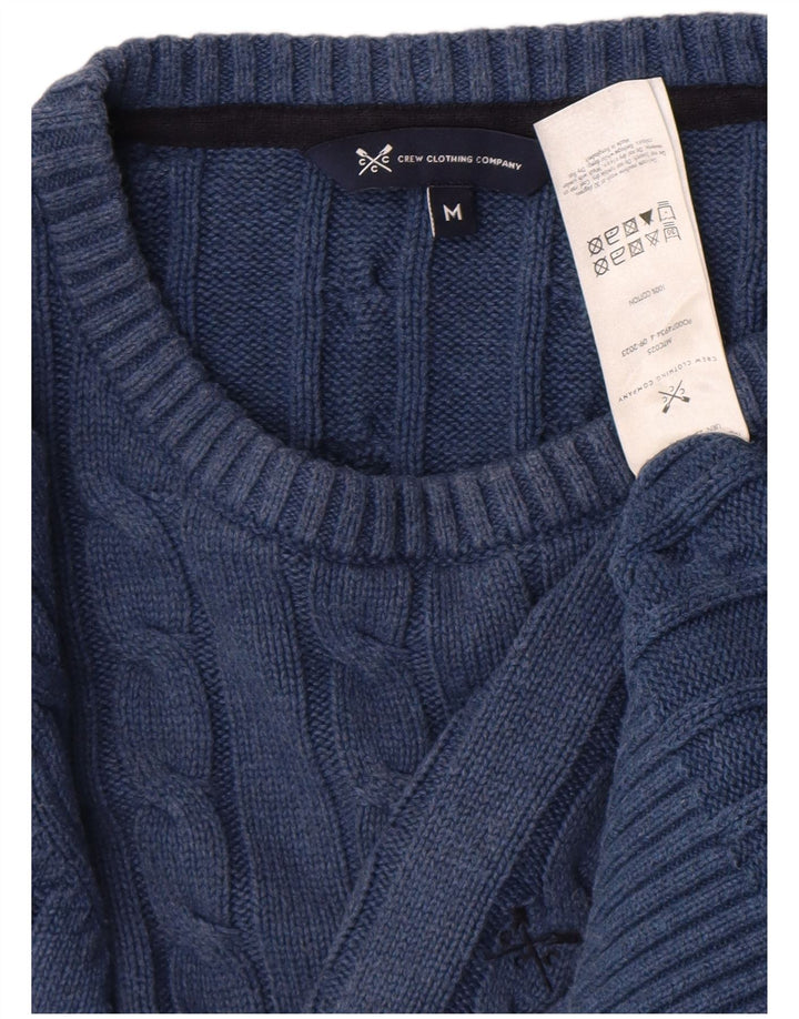 Crew Clothing Mens Boat Neck Jumper Sweater Medium Blue Cotton