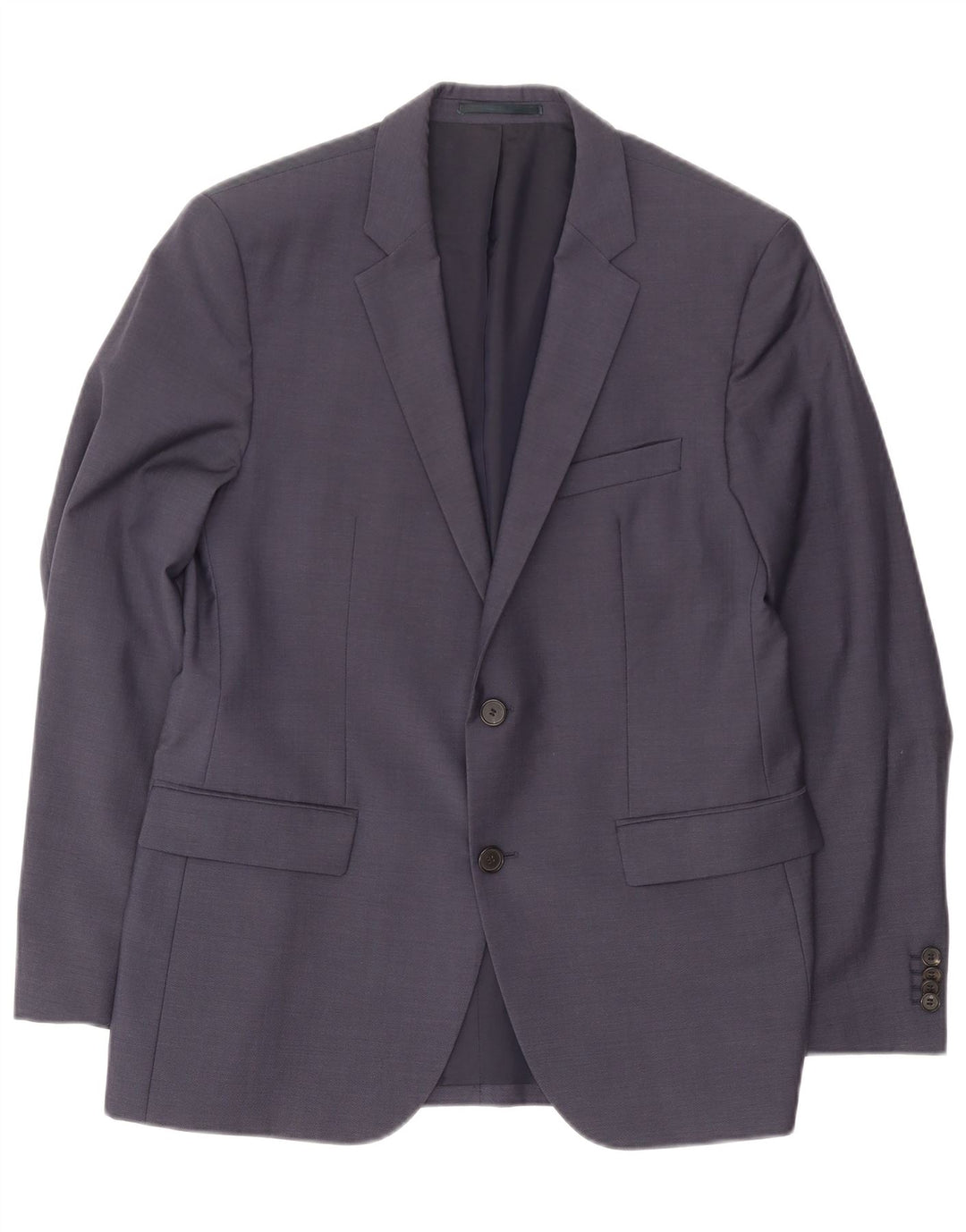 Hugo Boss Mens 2 Button Blazer Jacket EU 50 Large Navy Blue Wool