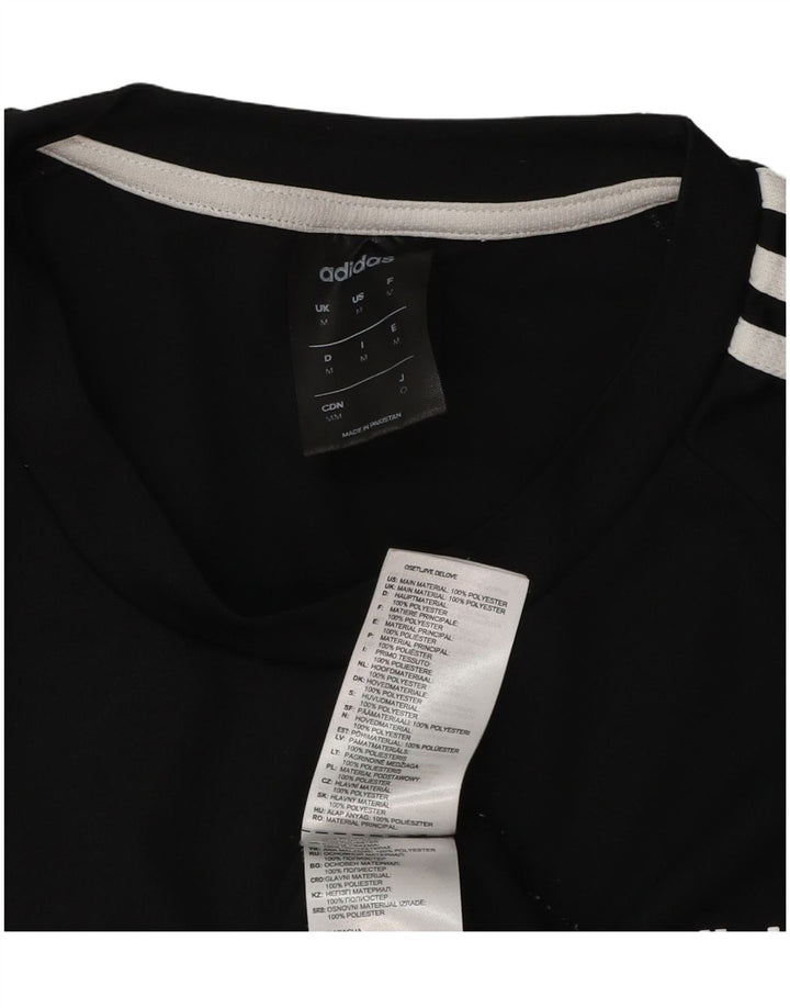 Adidas Mens Climalite T-Shirt Top Medium Black Polyester
