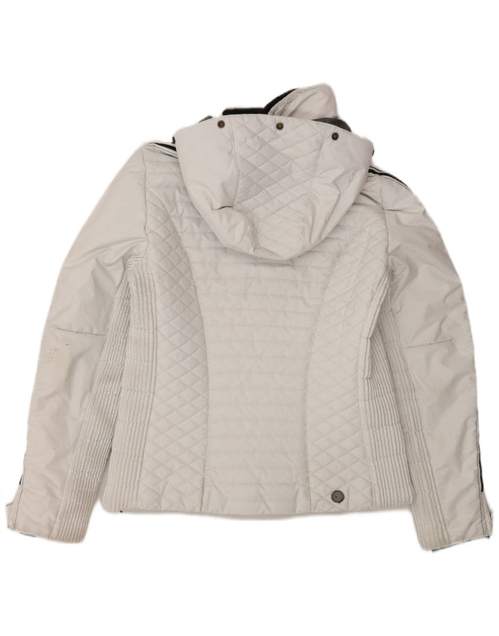 Colmar Womens Hooded Windbreaker Jacket IT 44 Medium White Sports