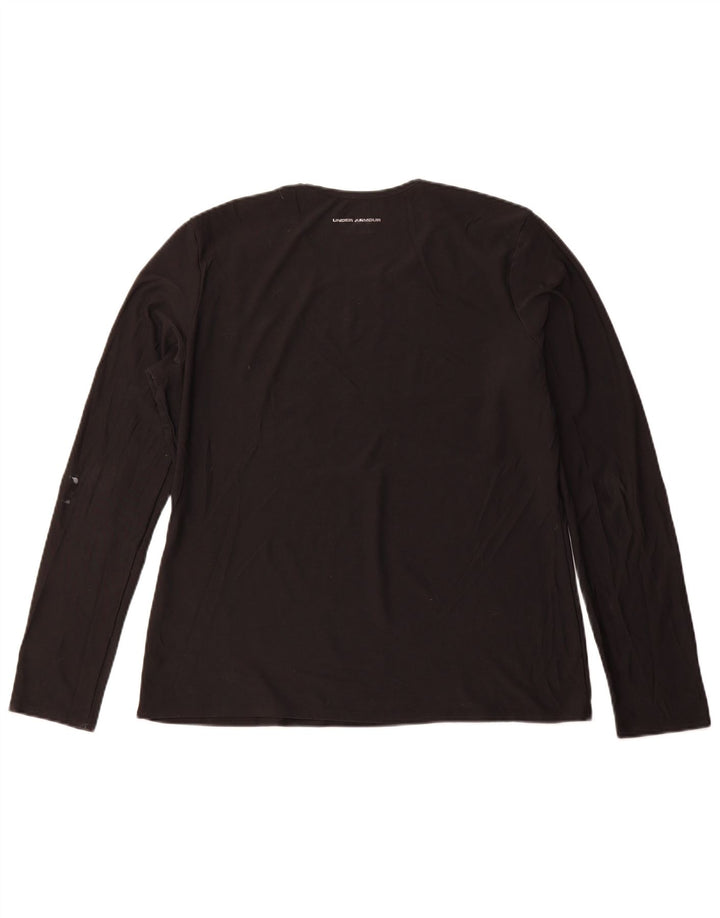 UNDER ARMOUR Womens Top Long Sleeve UK 14 Large Black Polyester