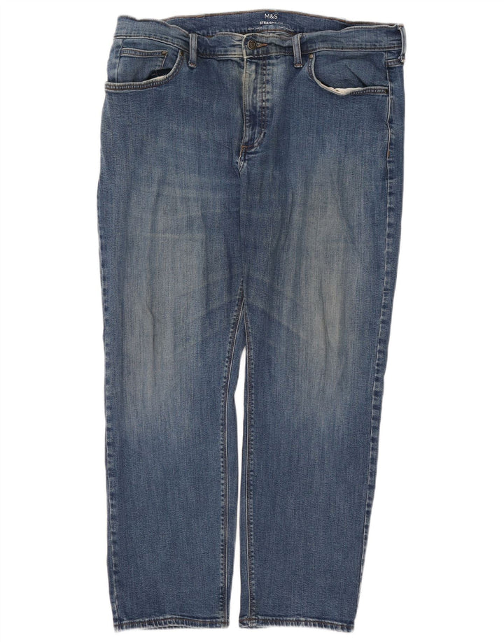 Marks & Spencer Mens Straight Jeans W40 L29 Blue Cotton