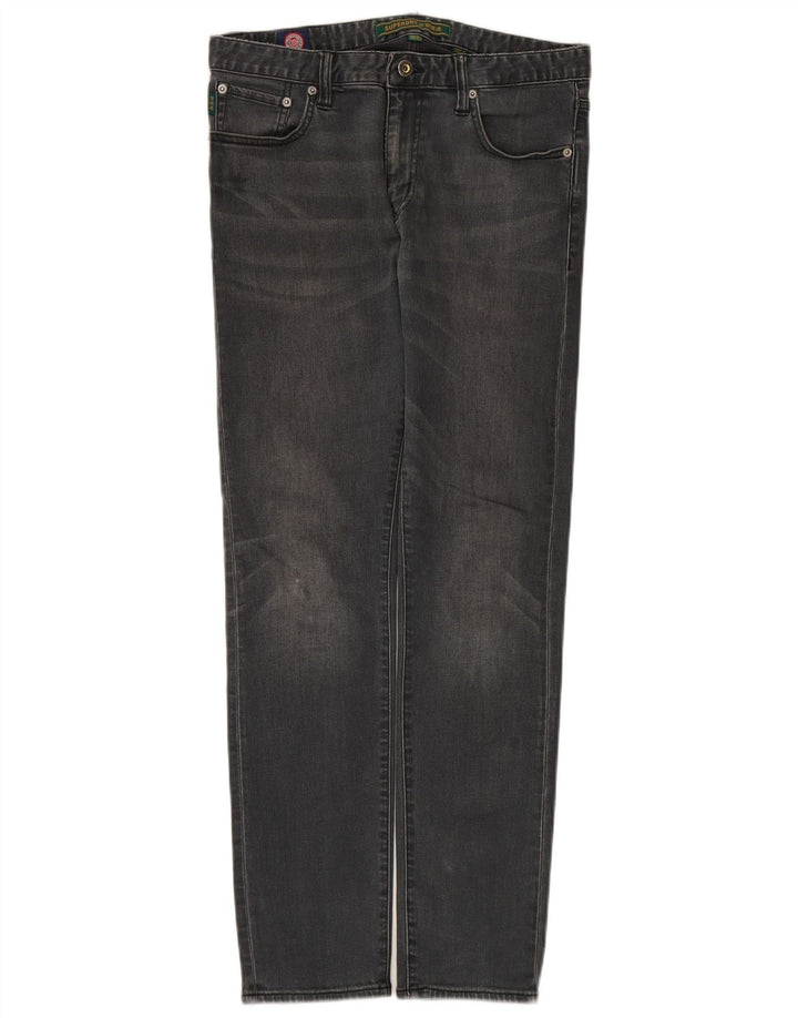 SUPERDRY Mens Slim Jeans W32 L32 Grey Cotton