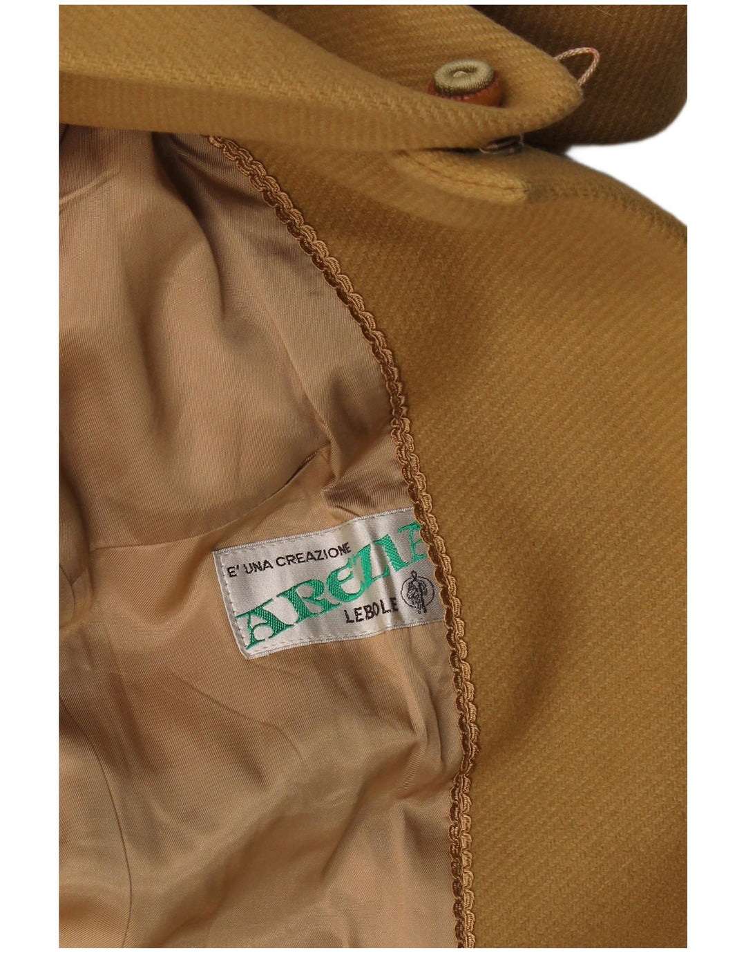 Arezia Womens Double Breasted Overcoat UK 14 Medium Beige