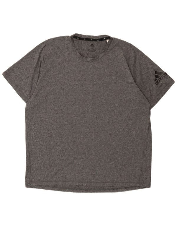Adidas Mens Aeroready T-Shirt Top XL Grey Polyester