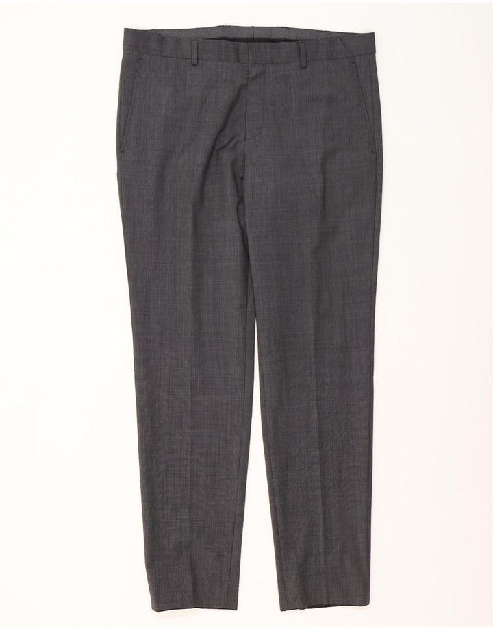 S.Oliver Mens 2 Button Piece Suit UK 46 3XL W38 L32 Grey Polyester