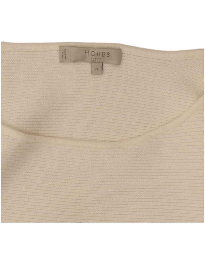 HOBBS Womens Crop Top 3/4 Sleeve UK 14 Medium White