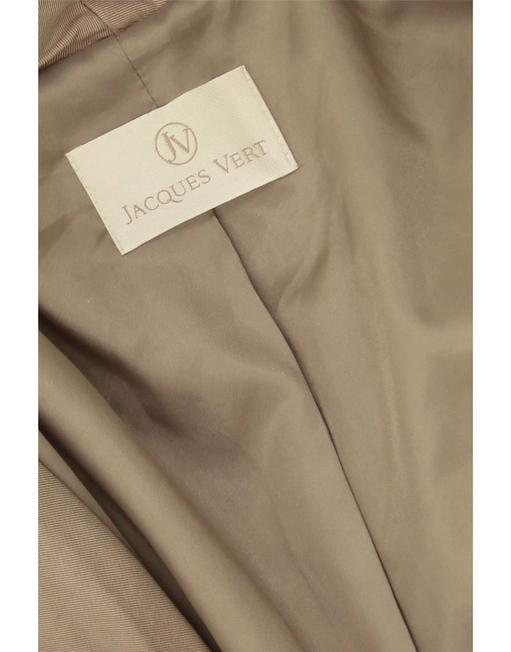 JACQUES VERT Womens Open Overcoat UK 12 Medium Beige Lyocell Vintage Jacques Vert and Second-Hand Jacques Vert from Messina Hembry 