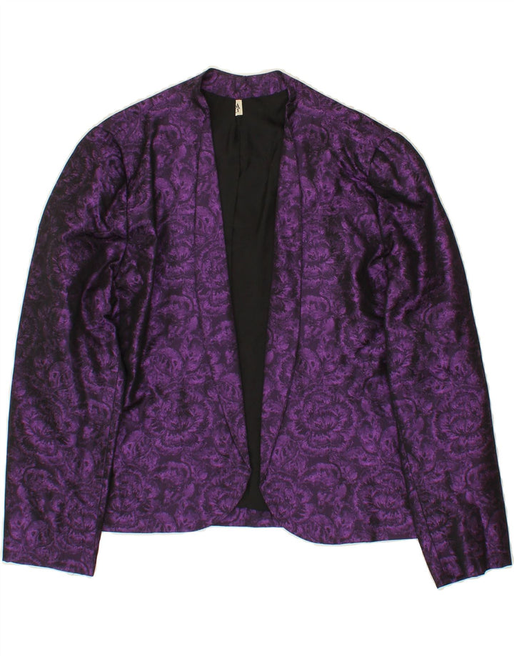 VINTAGE Womens 2 Piece Set UK 14 Medium Purple Floral Vintage Vintage and Second-Hand Vintage from Messina Hembry 