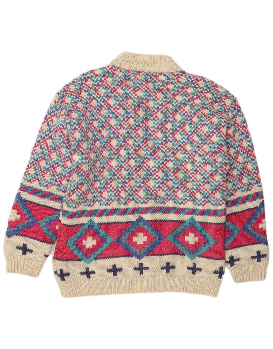 Mauna Kea Mens Crew Neck Jumper Sweater Medium Multicoloured Geometric