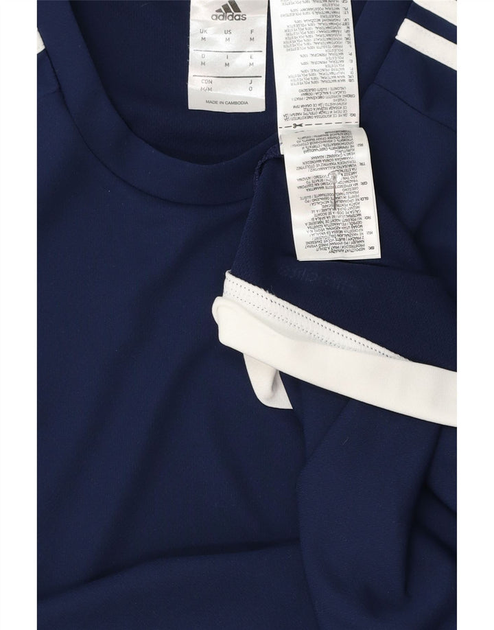 Adidas Mens Climalite T-Shirt Top Medium Navy Blue Polyester