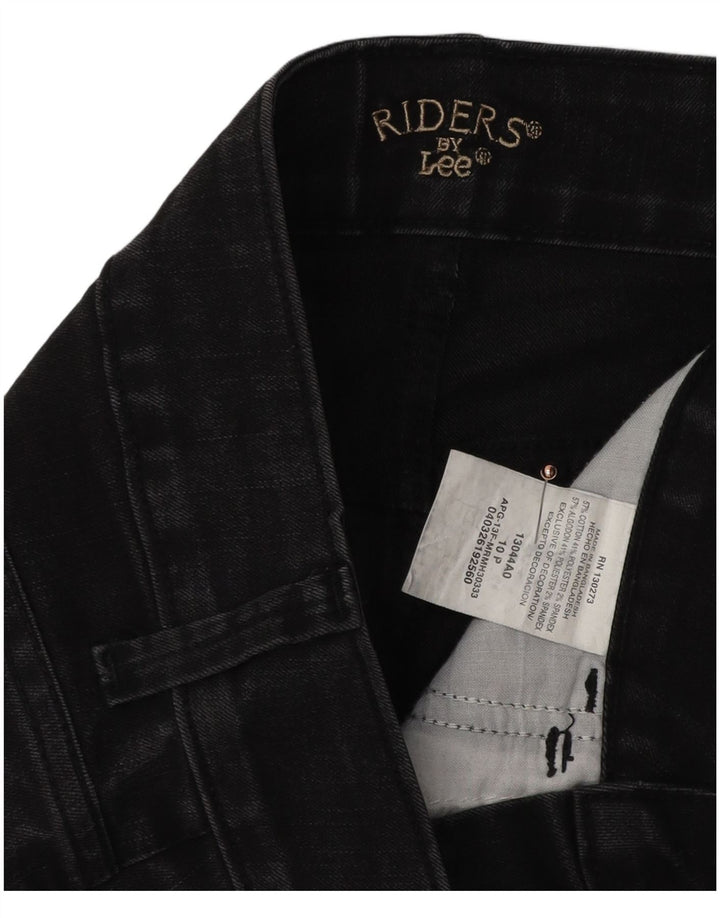 LEE Womens Riders Straight Jeans US 10 Large W32 L29 Black Cotton