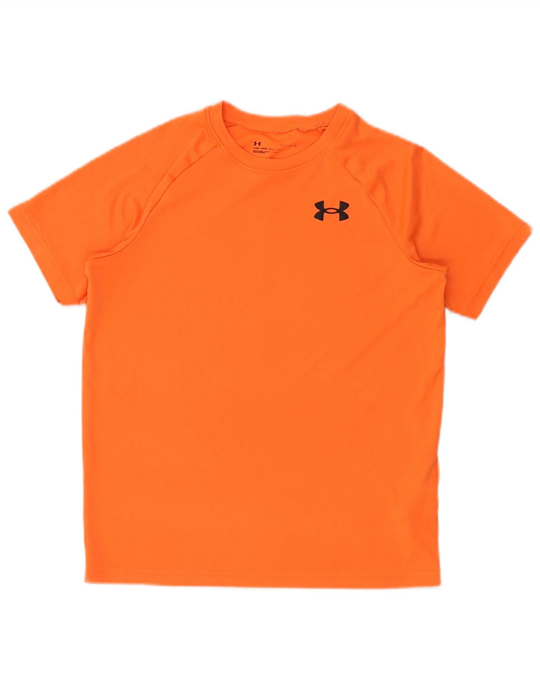 UNDER ARMOUR Boys T-Shirt Top 11-12 Years Large Orange Polyester