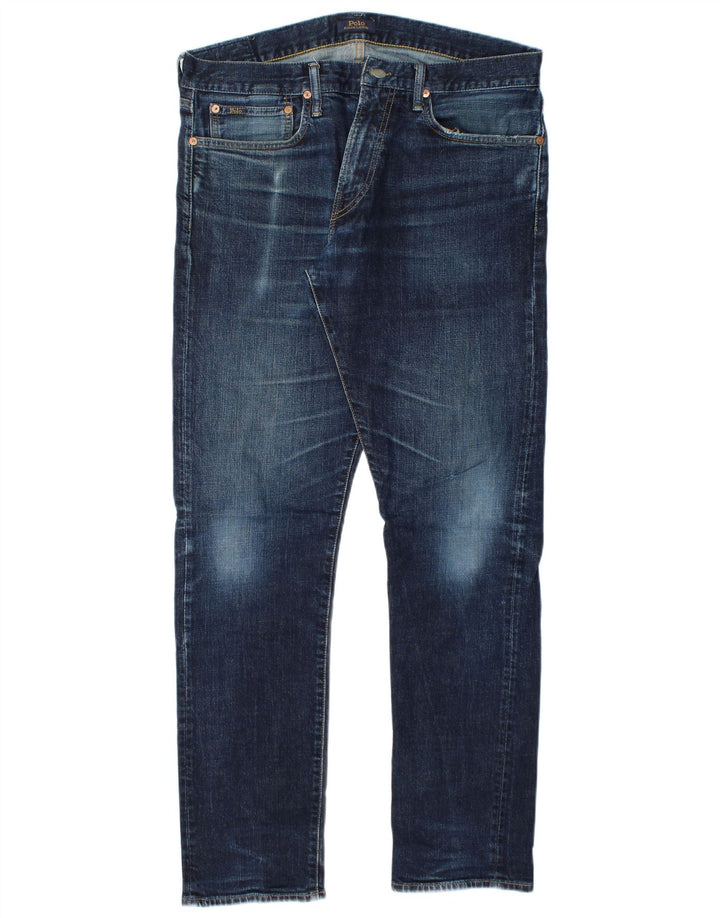 POLO RALPH LAUREN Mens Slim Jeans W34 L32 Blue Cotton