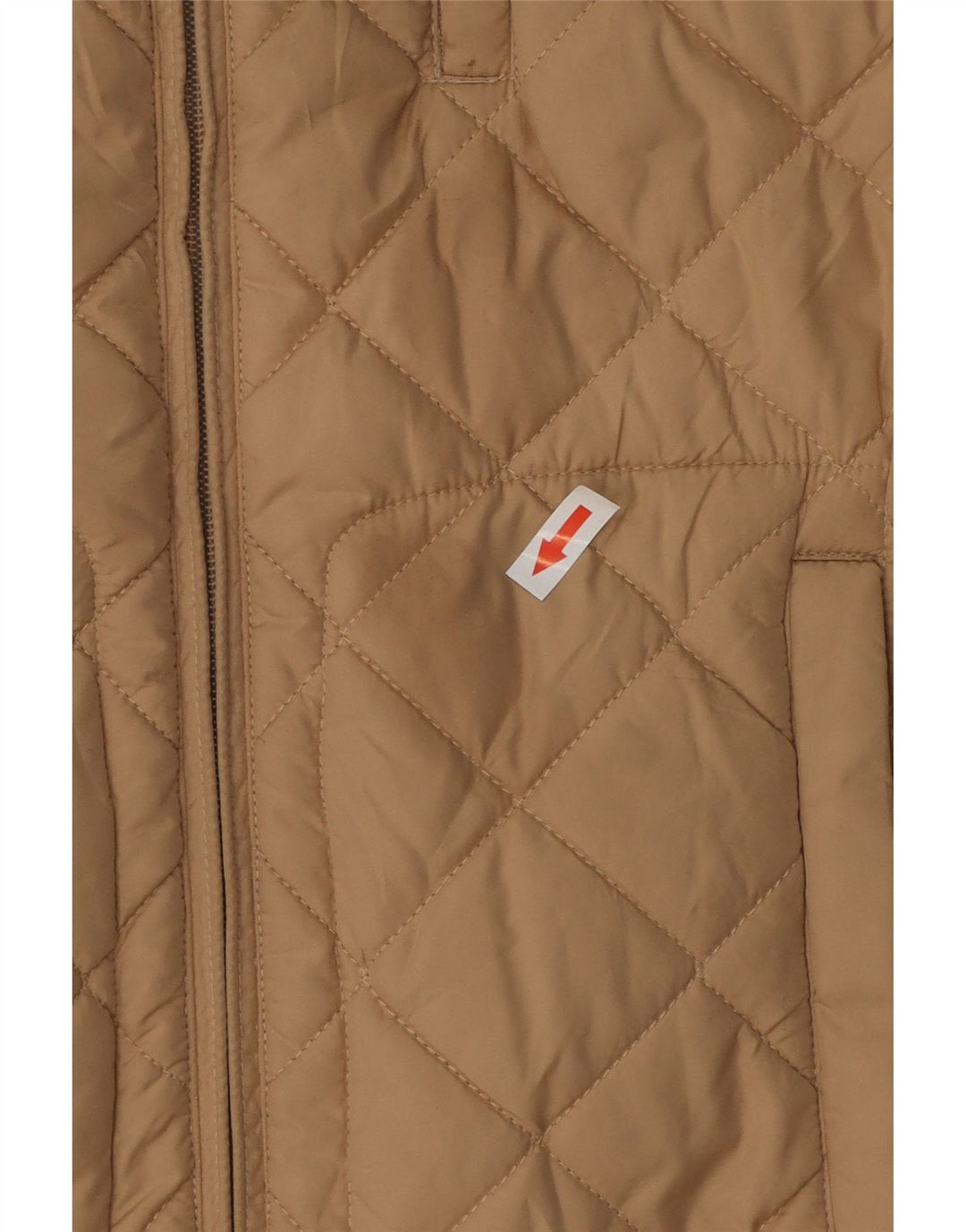 RALPH LAUREN Womens Quilted Gilet UK 14 Medium Beige Colourblock Polyester