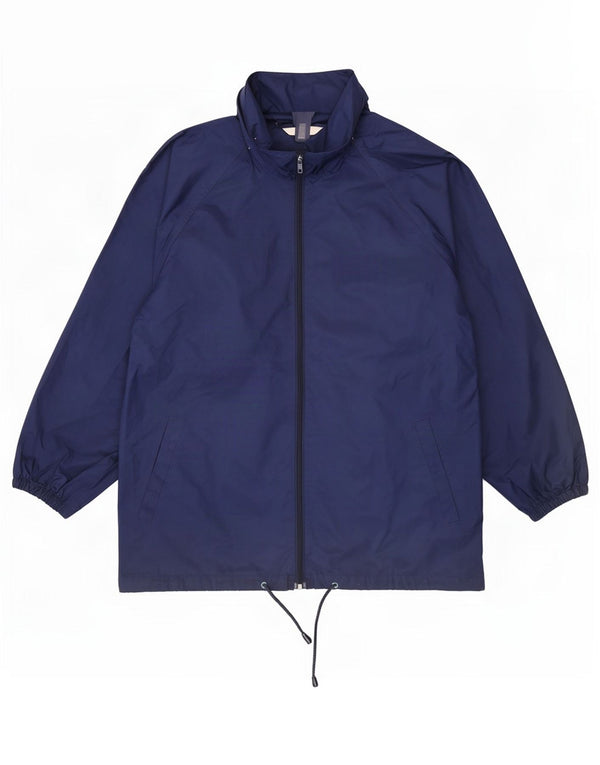 St. Bernard Womens Hooded Oversized Rain Jacket UK 10 Small Navy Blue PVC