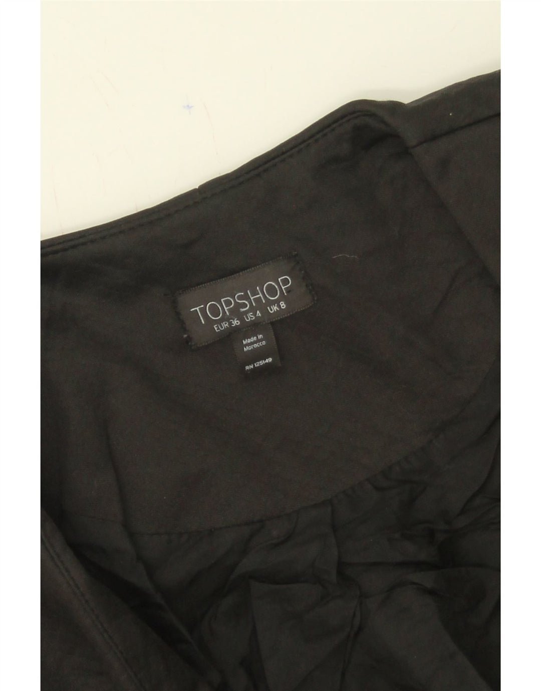 TOPSHOP Womens Open Blazer Jacket UK 8 Small Black Polyester Vintage Topshop and Second-Hand Topshop from Messina Hembry 