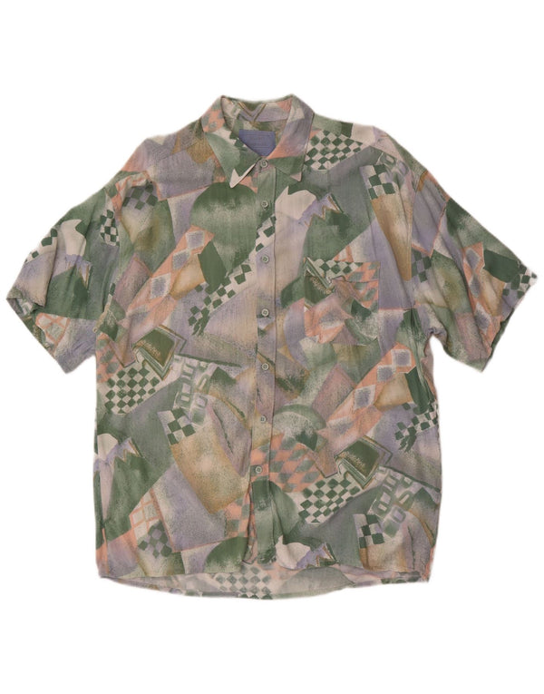 Vintage Mens Abstract Pattern Shirt Size 41/42 Large Multicoloured