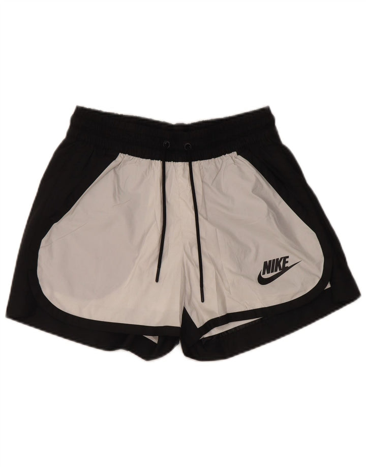 NIKE Womens Sport Shorts UK 6 XS  Black Colourblock Polyester