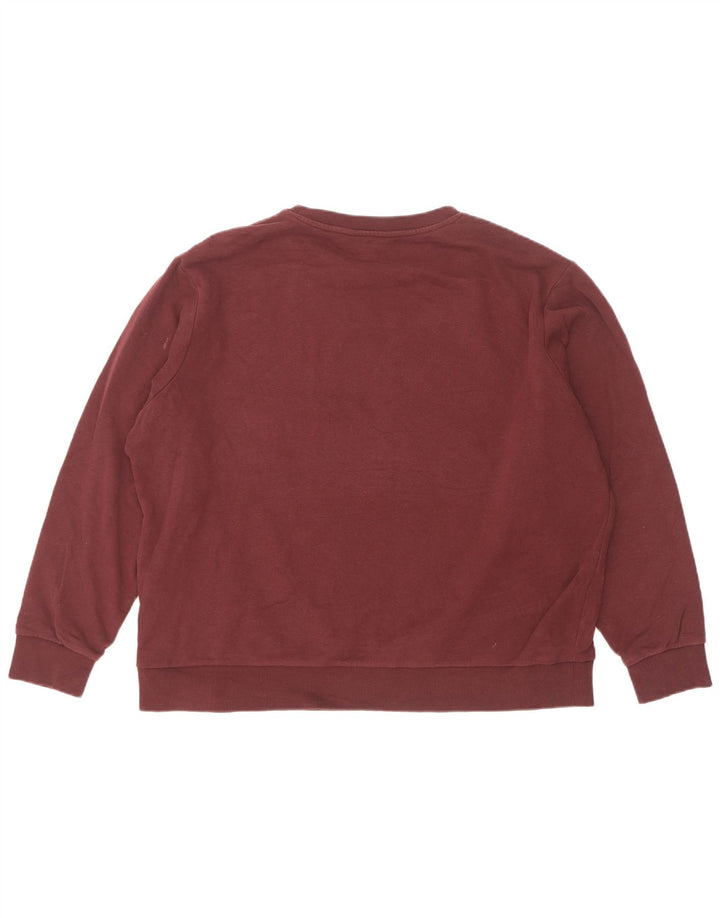 Marks & Spencer Mens Sweatshirt Jumper Large Burgundy Cotton