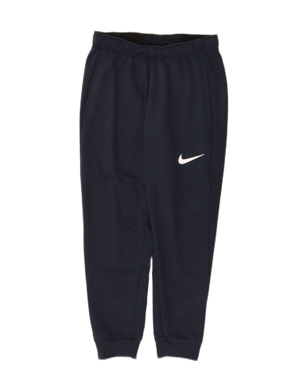Nike Womens Dri Fit Crop Tracksuit Trousers Joggers UK 10 Small Navy Blue