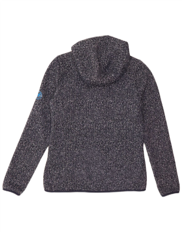 Mammut Womens Zip Hoodie Sweater Small Blue Flecked Polyester