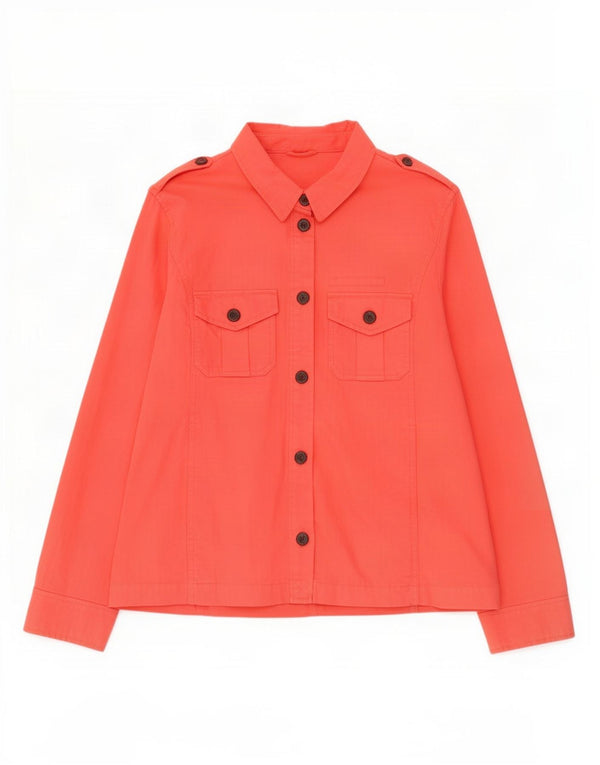 Gap Womens Military Long Sleeve Overshirt Shirt UK 18 XL Red
