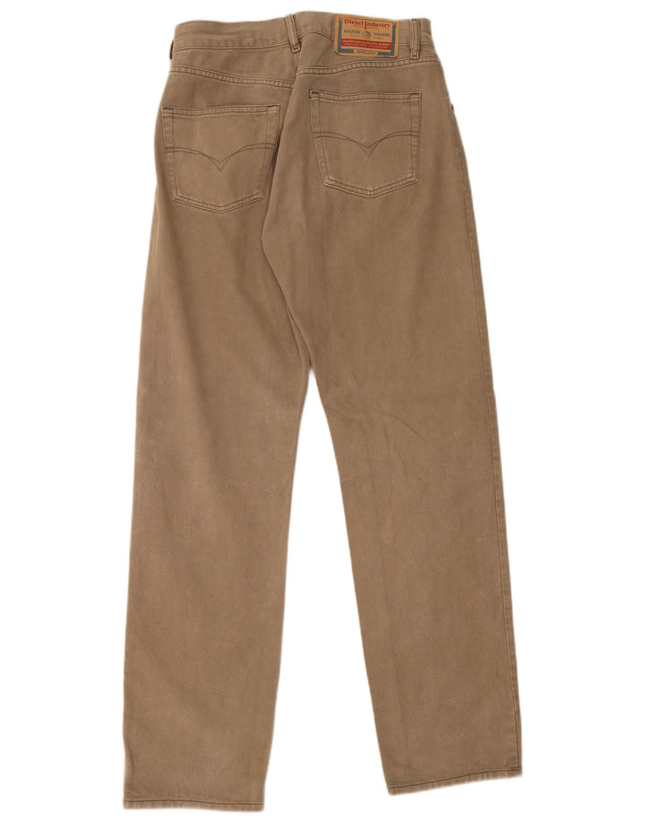 Diesel Mens Straight Jeans W32 L33 Brown Cotton