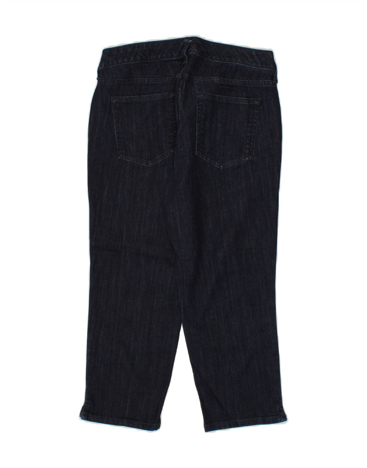 EDDIE BAUER Womens Curvy Cropped Jeans US 8 Medium W30 L22 Navy Blue Vintage Eddie Bauer and Second-Hand Eddie Bauer from Messina Hembry 