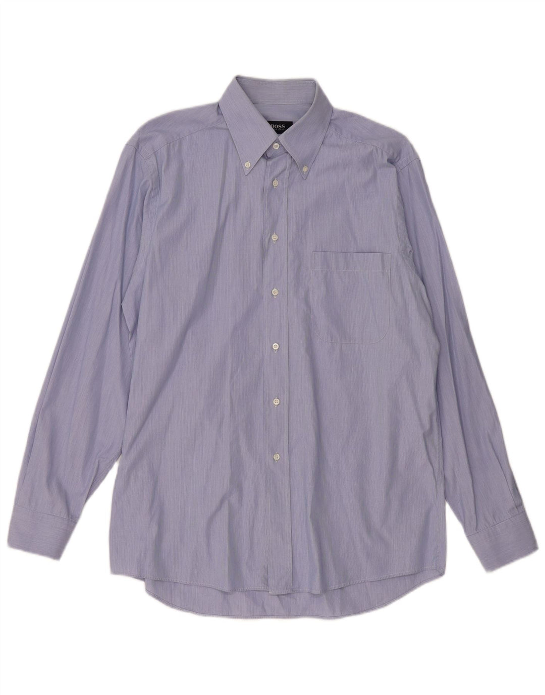 Hugo Boss Mens Shirt Medium Blue Pinstripe Cotton