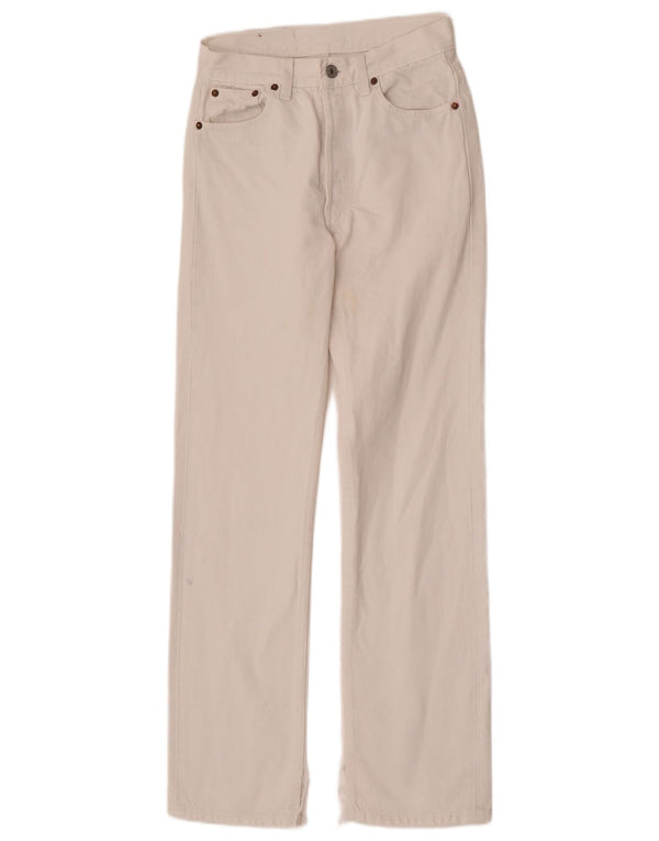 Levi's Womens 501 Straight Jeans W28 L32 White Cotton