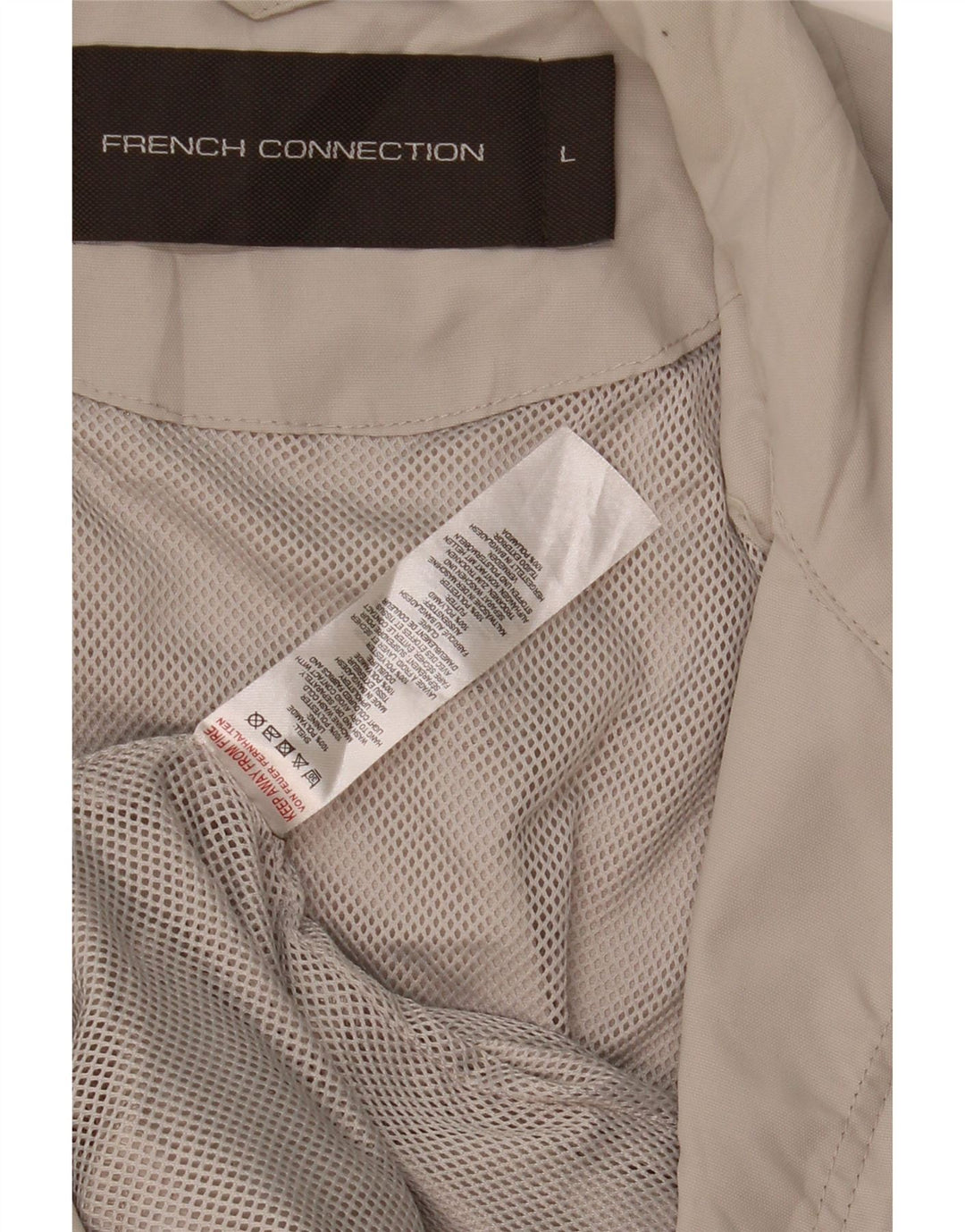 French Connection Mens Utility Jacket UK 40 Large Beige Polyamide