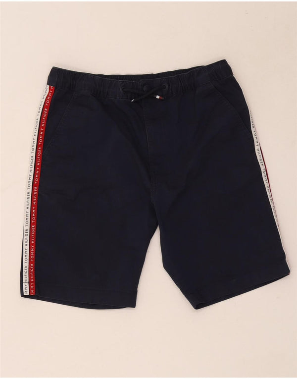 Tommy Hilfiger Mens Graphic Chino Shorts Medium W32 Navy Blue Colourblock