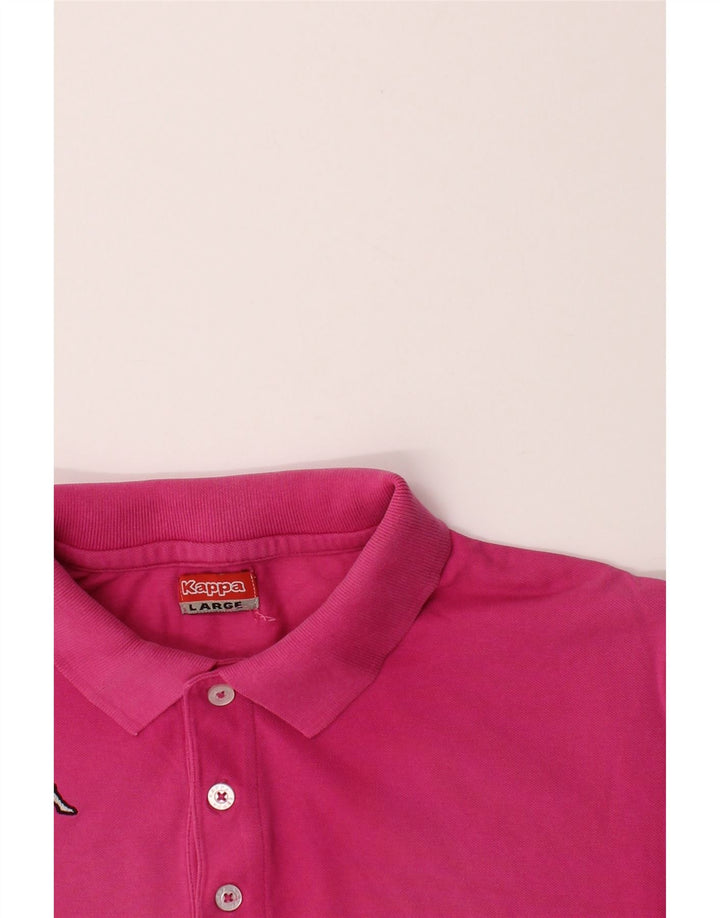 KAPPA Mens Polo Shirt Large Pink Cotton Vintage Kappa and Second-Hand Kappa from Messina Hembry 