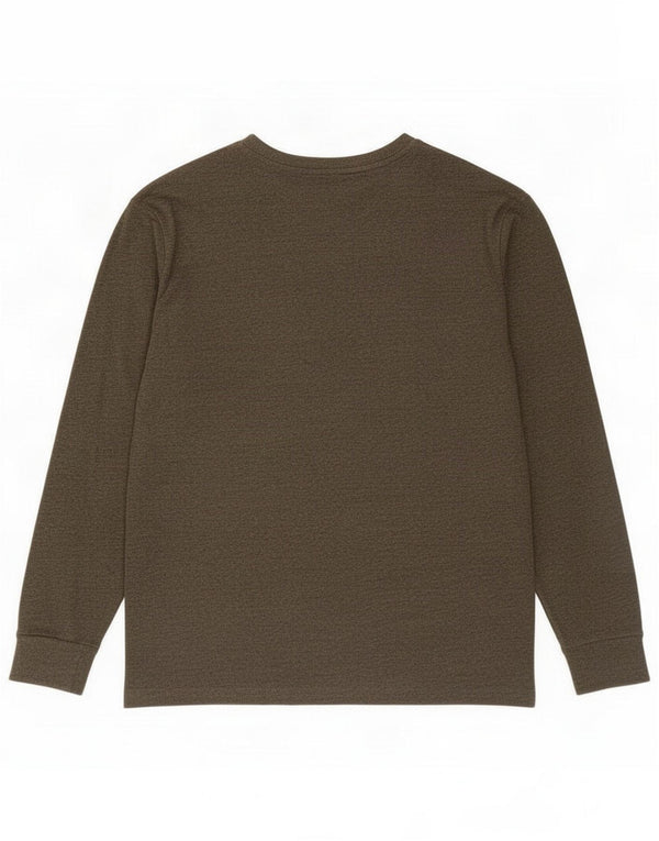 Polo Ralph Lauren Mens Top Long Sleeve Medium Khaki Flecked