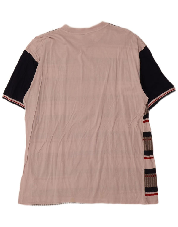 Lotto Mens T-Shirt Top 2XL Multicoloured Striped Cotton