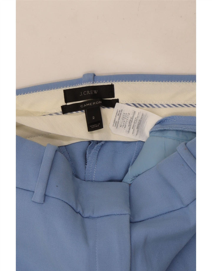 J. CREW Womens Cameron Slim Chino Trousers US 2 XS W25 L25 Blue Polyester