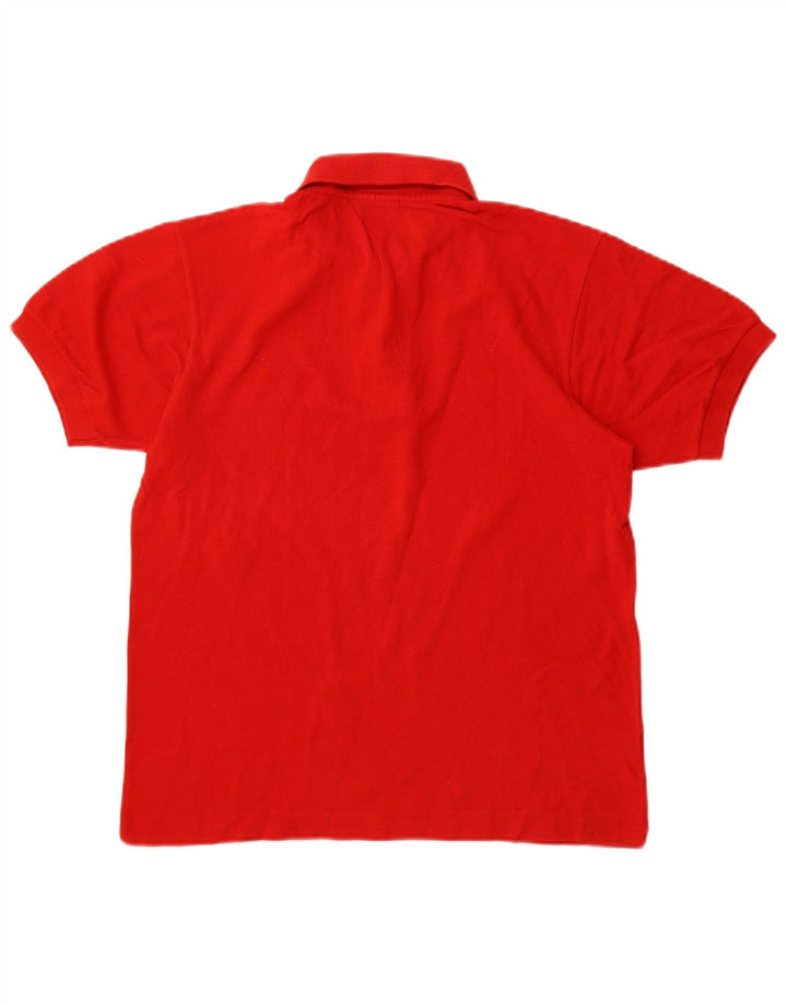 LACOSTE Mens Polo Shirt Size 3 Small Red Cotton